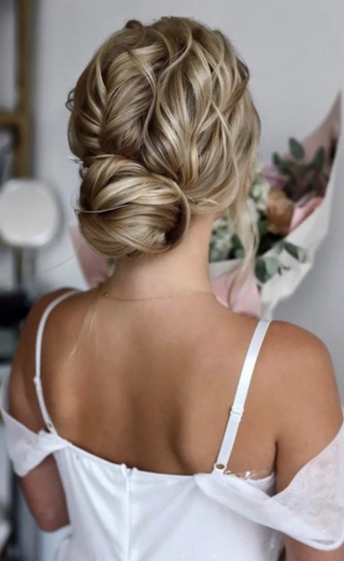 Voluminous high updo with extensions - Megan S. wedding hairstyle